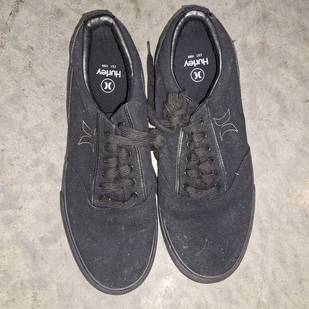 Hurley Black Canvas Skate Shoes Men's Size 11